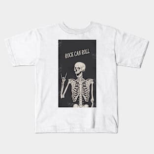 the Rocker skeleton Kids T-Shirt